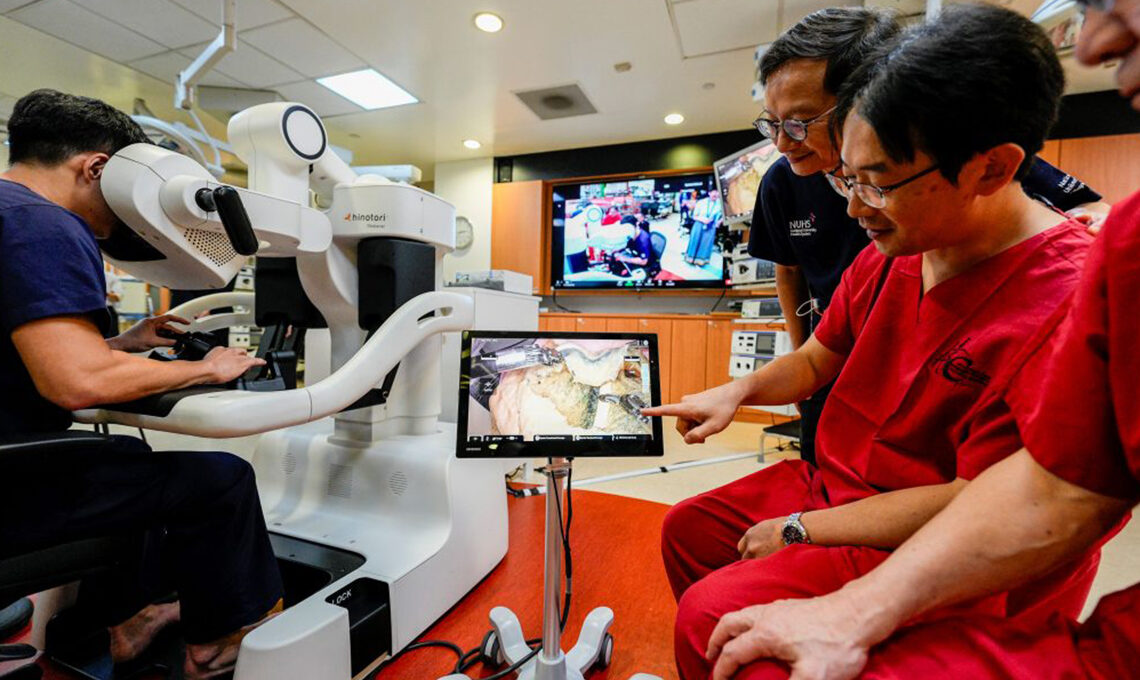Surgeons participating in telesurgery trial